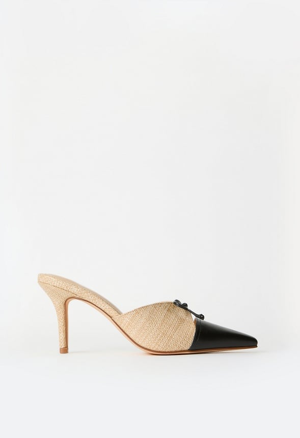 Sabrina Mule Pump Light Natural/ Black