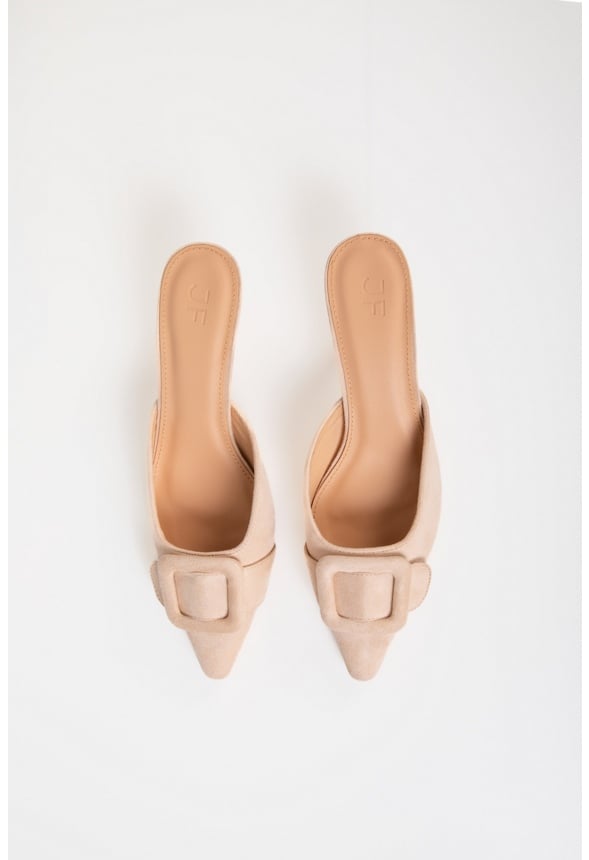 Orla Kitten Heel Mule Nude