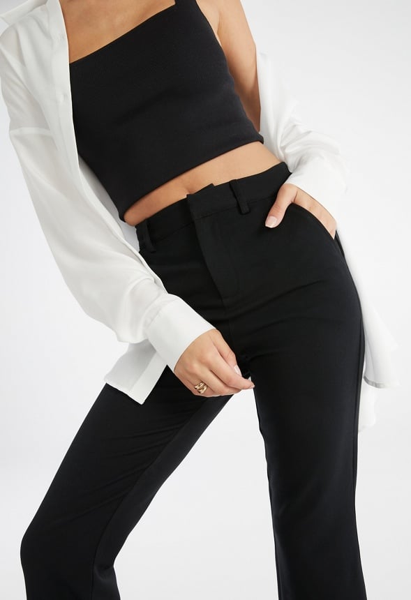 Twill Crop Trousers Black Caviar