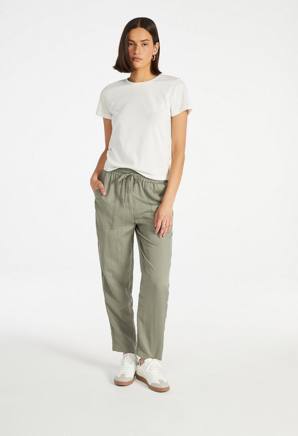 Soft Twill Joggers Green