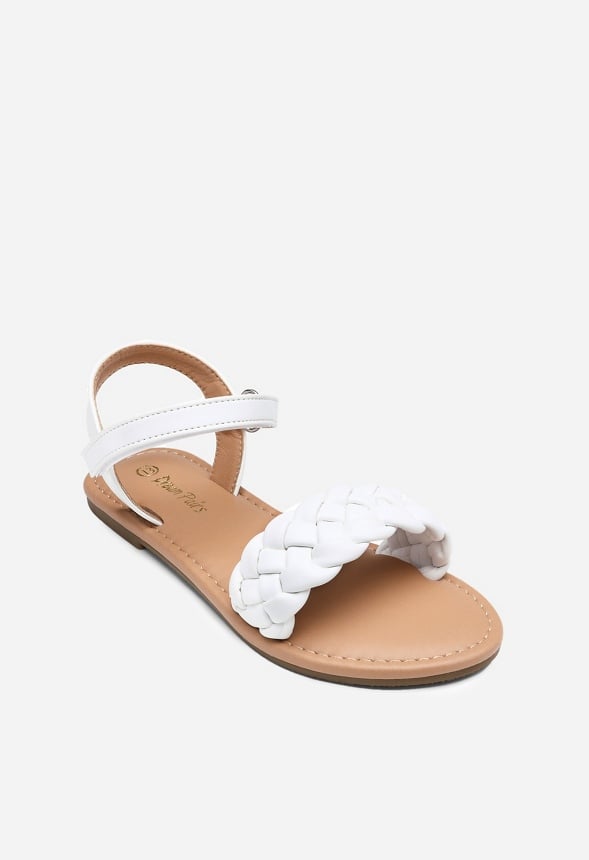Braided Strap Sandal White