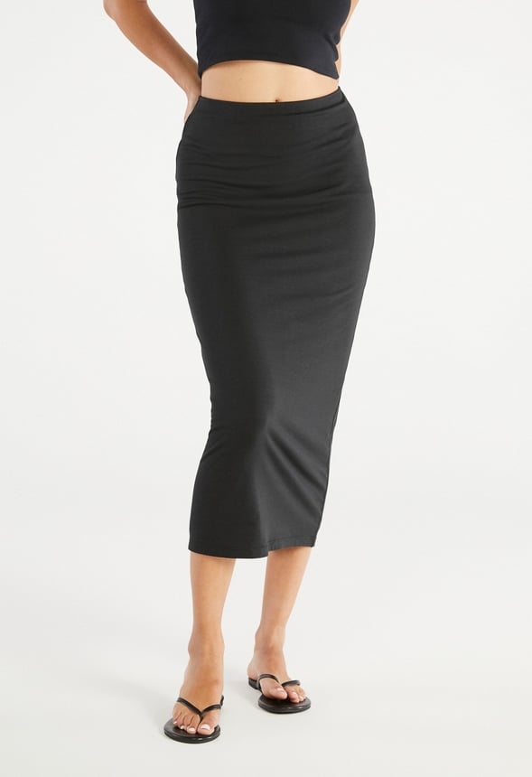 Tummy Tamer Tube Long Skirt Black Caviar