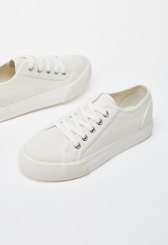 First Timer Platform Trainers Bright White