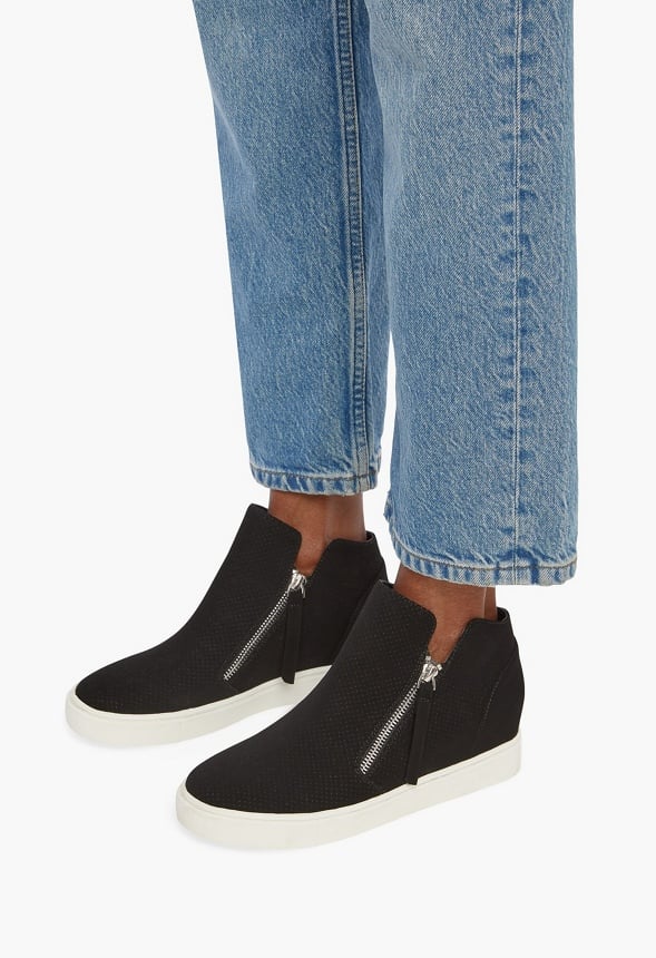 Kayden Wedge Trainers Black