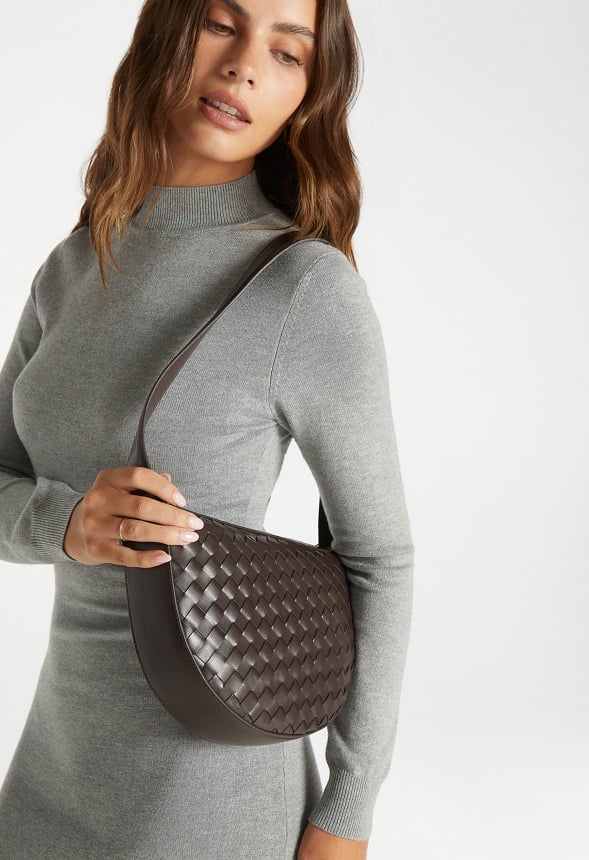 Half Moon Woven Bag Coffee