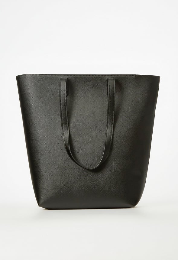 Tall Zip Tote Black