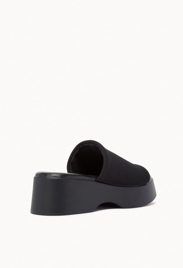 Effie Platform Slide Sandal Black Caviar