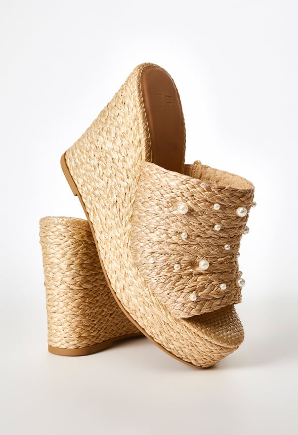 Anaya Mule Wedge Sandal Natural