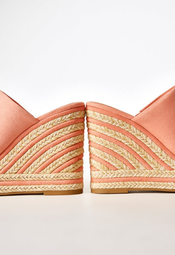 Anaya Mule Wedge Sandal Blooming Dahlia