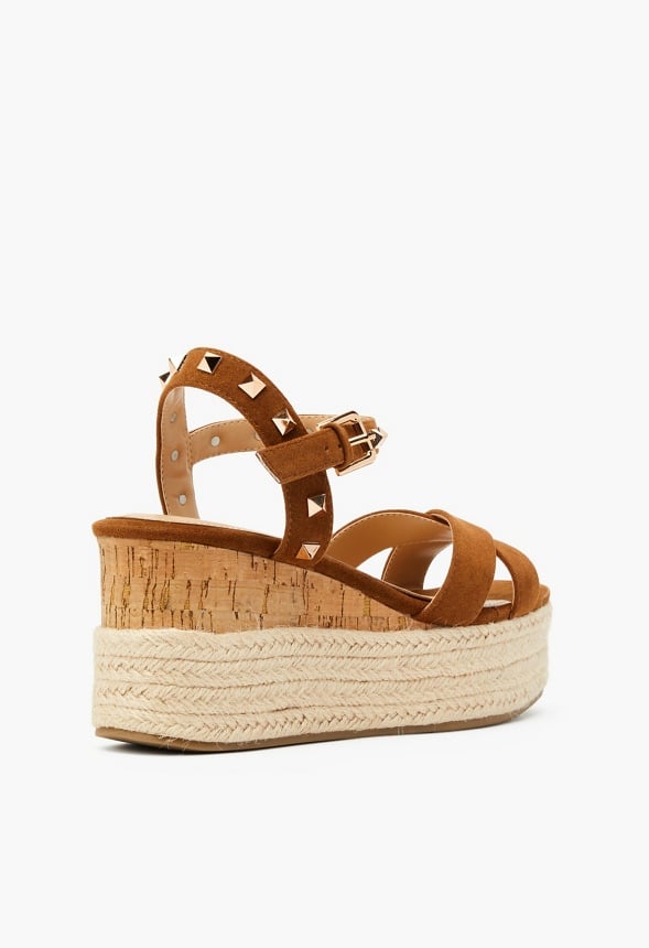 Alfina Flatform Wedge Sandal Camel