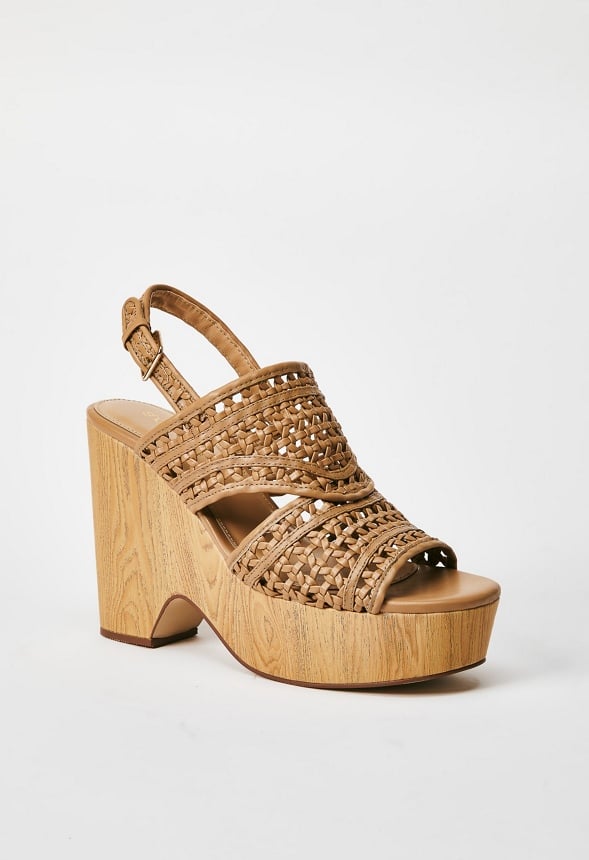 Ruth Platform Wedge Sandal Light Tan