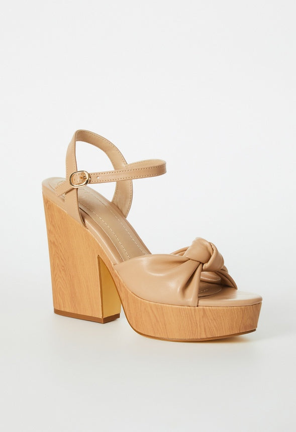 Celeste Platform Sandal New Nude