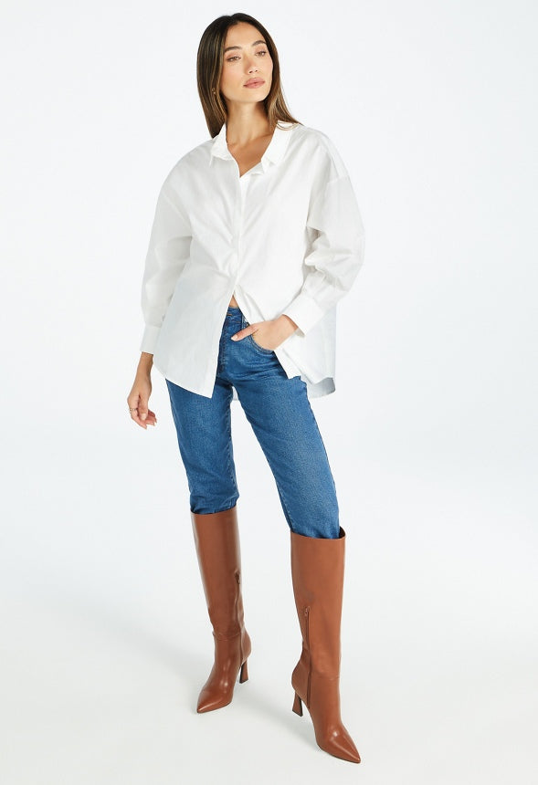 Oversized Poplin Shirt Bright White