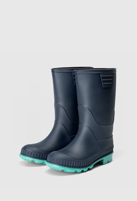Kids Lightweight Easy-On Rain Boots Non-Slip Outdoor Shoes